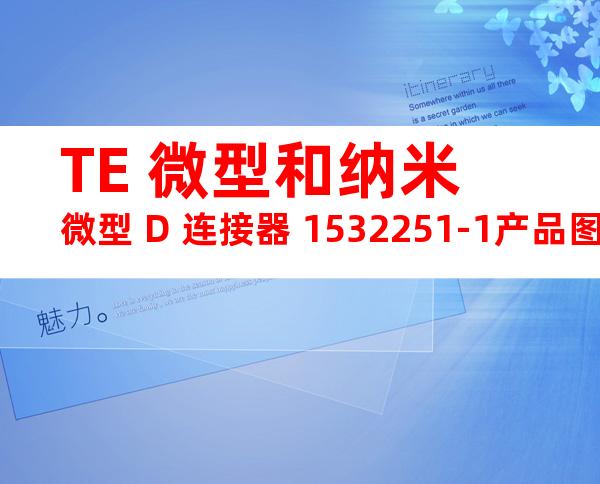 TE 微型和纳米微型 D 连接器 1532251-1产品图纸